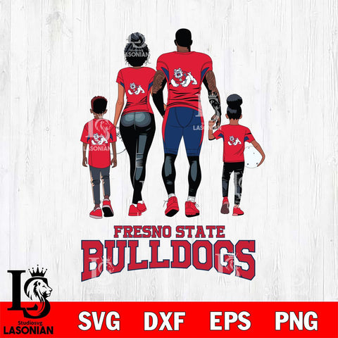 Fresno State Bulldogs Family Love Rugby SVG DXF EPS PNG FILE,NCAA SVG, Father day Digital Download,Instant Download, Silhouette