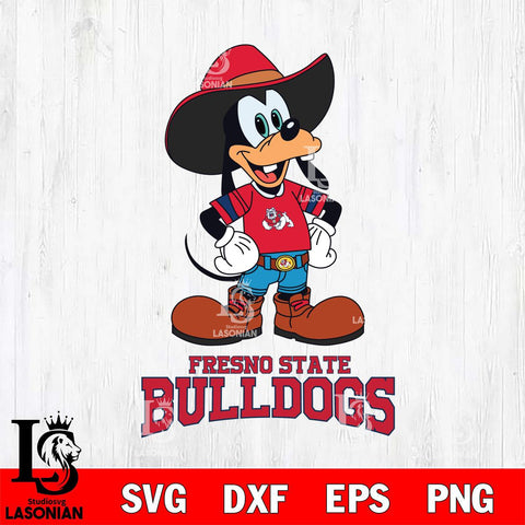 Fresno State Bulldogs Goofy Cowboy Sport SVG DXF EPS PNG FILE,NCAA svg ,Football Digital Download,Instant Download, Silhouette