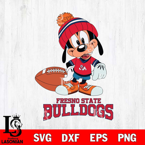 Fresno State Bulldogs Goofy Football SVG DXF EPS PNG FILE,NCAA svg ,Football Digital Download,Instant Download, Silhouette