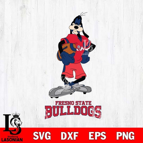 Fresno State Bulldogs Goofy Player SVG DXF EPS PNG FILE,NCAA svg ,Football Digital Download,Instant Download, Silhouette