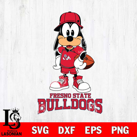 Fresno State Bulldogs Goofy rugby SVG DXF EPS PNG FILE,NCAA svg ,Football Digital Download,Instant Download, Silhouette