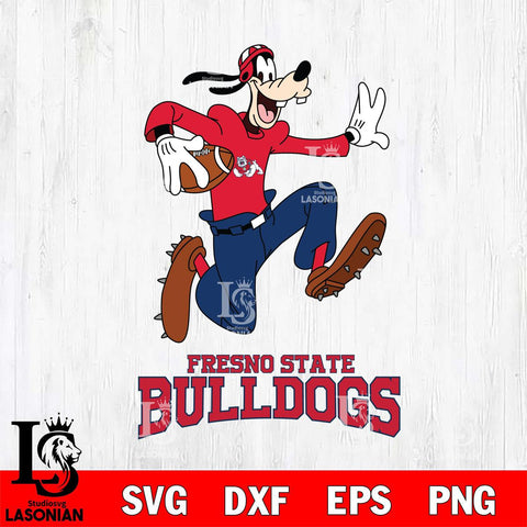 Fresno State Bulldogs Goofy rugby Sport SVG DXF EPS PNG FILE,NCAA svg ,Football Digital Download,Instant Download, Silhouette