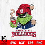 Fresno State Bulldogs Grinch Cofffe Hoodie Cut Files Cricut, Svg Dxf Eps Png file, Digital download , Silhouette