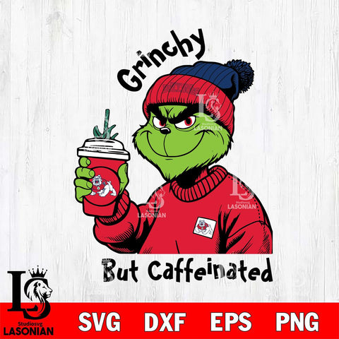 Fresno State Bulldogs Grinchy But Caffeinated Svg Eps Dxf Png File, Digital Download, Instant Download