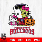 Fresno State Bulldogs Hello Kitty Horror 10 Svg Eps Dxf Png File, Digital Download