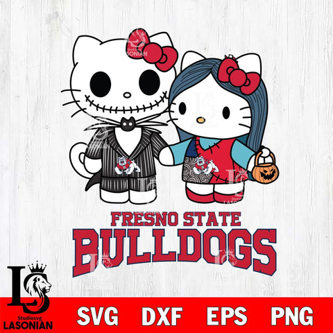 Fresno State Bulldogs Hello Kitty Horror 11 Svg Eps Dxf Png File, Digital Download