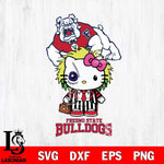 Fresno State Bulldogs Hello Kitty Horror 8 Svg Eps Dxf Png File, Digital Download