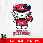 Fresno State Bulldogs Hello Kitty NCAA 1 Svg Eps Dxf Png File, Digital Download, Instant Download