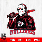 Fresno State Bulldogs Jason Voorhees Horror 12 Svg Eps Dxf Png File, NCAA svg, Digital Download, Instant Download