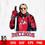 Fresno State Bulldogs Jason Voorhees Horror 3 Svg Eps Dxf Png File, NCAA svg, Digital Download, Instant Download