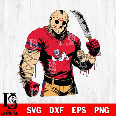 Fresno State Bulldogs Jason Voorhees Horror 8 Svg Eps Dxf Png File, NCAA svg, Digital Download, Instant Download