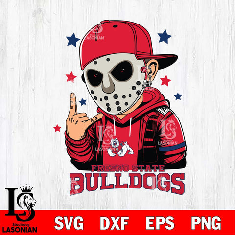 Fresno State Bulldogs Jason Voorhees Horror 9 Svg Eps Dxf Png File, NCAA svg, Digital Download, Instant Download