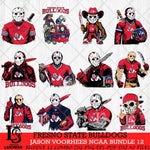 Fresno State Bulldogs Jason Voorhees Horror Bundle 12 SVG Eps Dxf Png File, bundle NCAA svg, Digital Download, Instant Download