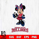 Fresno State Bulldogs Minnie Mouse, Svg Eps Dxf Png File, Digital Download