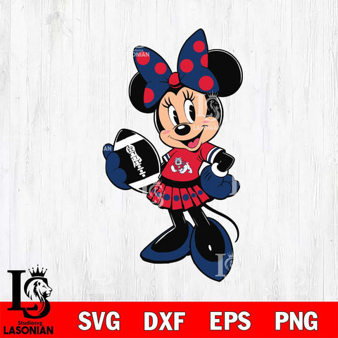 Fresno State Bulldogs Minnie Mouse Svg Eps Dxf Png File, NCAA svg, Digital Download, Instant Download
