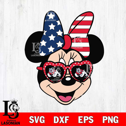 Fresno State Bulldogs Minnie Mouse Love Svg Eps Dxf Png File, NCAA svg, Digital Download, Instant Download
