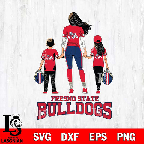 Fresno State Bulldogs Mother and son Rugby SVG DXF EPS PNG FILE,NCAA SVG, Father day Digital Download,Instant Download, Silhouette
