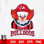 Fresno State Bulldogs Pennywise Horror Sport 10 Svg Eps Dxf Png File, Digital Download
