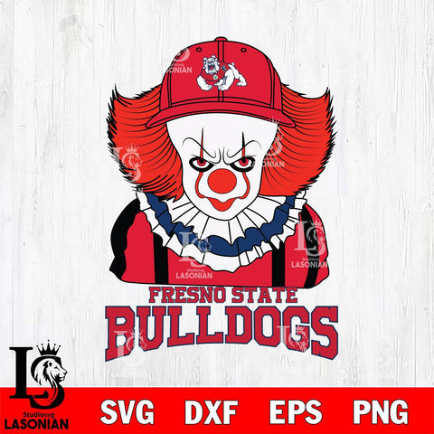Fresno State Bulldogs Pennywise Horror Sport 10 Svg Eps Dxf Png File, Digital Download