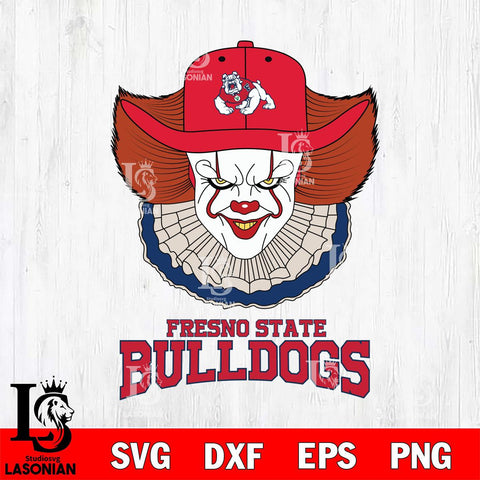 Fresno State Bulldogs Pennywise Horror Sport 12 Svg Eps Dxf Png File, Digital Download
