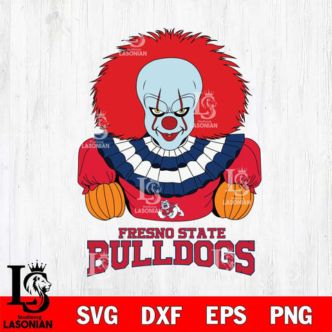 Fresno State Bulldogs Pennywise Horror Sport 3 Svg Eps Dxf Png File, Digital Download