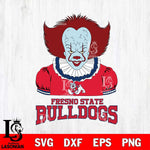 Fresno State Bulldogs Pennywise Horror Sport 5 Svg Eps Dxf Png File, Digital Download