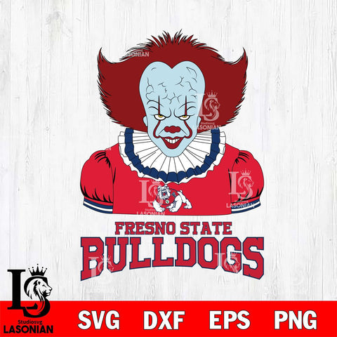 Fresno State Bulldogs Pennywise Horror Sport 5 Svg Eps Dxf Png File, Digital Download