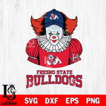 Fresno State Bulldogs Pennywise Horror Sport 7 Svg Eps Dxf Png File, Digital Download