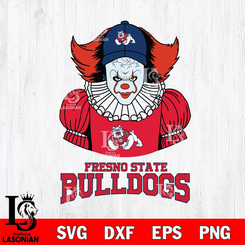 Fresno State Bulldogs Pennywise Horror Sport 7 Svg Eps Dxf Png File, Digital Download