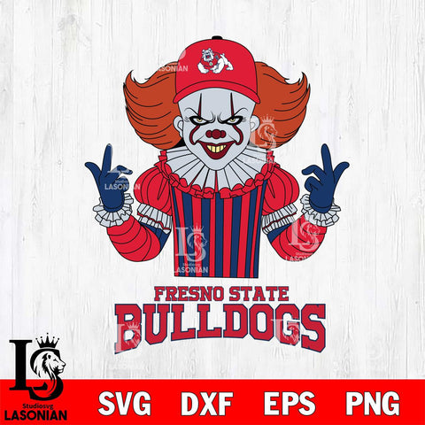 Fresno State Bulldogs Pennywise Horror Sport 8 Svg Eps Dxf Png File, Digital Download