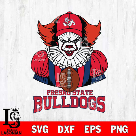 Fresno State Bulldogs Pennywise Horror Sport 9 Svg Eps Dxf Png File, Digital Download