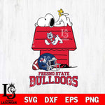 Fresno State Bulldogs Snoopy Chill Football SVG DXF EPS PNG FILE,Snoopy File Cut, NCAA Digital Download,Instant Download,Christmas Silhouette
