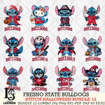 Fresno State Bulldogs Stitch Horror Bundle 12 SVG Svg Eps Dxf Png File, NCAA svg, Digital Download, Instant Download