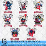 Fresno State Bulldogs Stitch Horror Halloween Bundle NCAA Svg Eps Dxf Png File, Digital Download, Instant Download