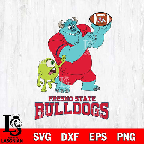 Fresno State Bulldogs Sully & Mike Football Cricut,Christmas SVG DXF EPS PNG FILE, NCAA Digital Download,Instant Download, Silhouette