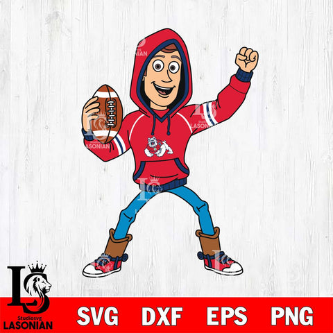 Fresno State Bulldogs Toy Story Football Christmas File Cut, NCAA SVG DXF EPS PNG FILE, Digital Download , Criucut , Silhouette