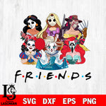 Friends Princess Halloween SVG DXF EPS PNG FILE, Halloween File Cut, Digital Download,Instant Download, Silhouette,Horror Cricut