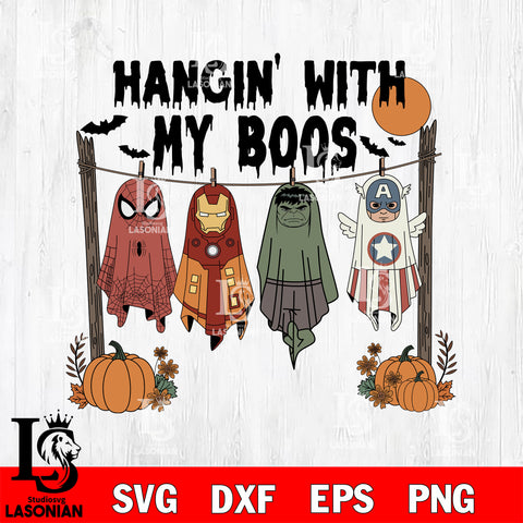 Funny Hanging Ghosts Halloween SVG DXF EPS PNG FILE, Halloween File Cut, Digital Download,Instant Download, Silhouette,Horror Cricut