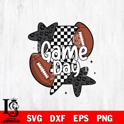 Game Day Football SVG DXF EPS PNG FILE, Digital Download,Instant Download, Silhouette