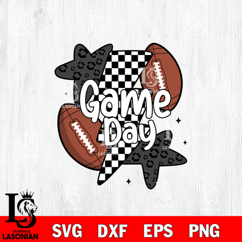 Game Day Football SVG DXF EPS PNG FILE, Digital Download,Instant Download, Silhouette