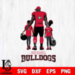 Georgia Bulldogs 3 Father and son Rugby SVG DXF EPS PNG FILE,NCAA SVG, Father day Digital Download,Instant Download, Silhouette