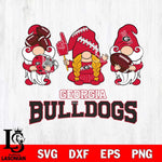 Georgia Bulldogs 3 Gnomes Football Svg Eps Dxf Png File, Digital Download, Instant Download