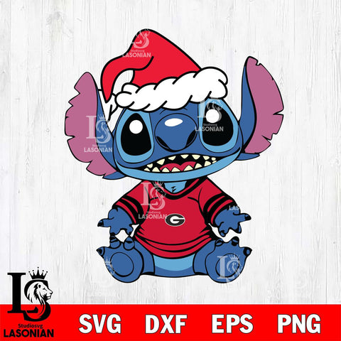 Georgia Bulldogs Baby Stitch Christmas Svg Eps Dxf Png File, Digital Download, Instant Download