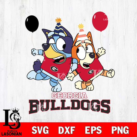 Georgia Bulldogs Bluey & Bingo 2 Svg Eps Dxf Png File, NCAA svg, Digital Download, Instant Download