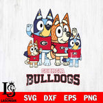 Georgia Bulldogs Bluey & Bingo 7 Svg Eps Dxf Png File, NCAA svg, Digital Download, Instant Download