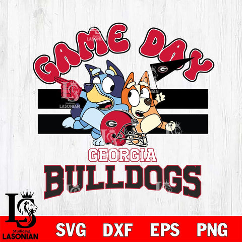 Georgia Bulldogs Bluey & Bingo 9 Svg Eps Dxf Png File, NCAA svg, Digital Download, Instant Download