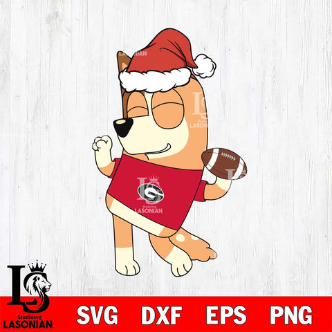 Georgia Bulldogs Bluey Chilli Christmas Svg Eps Dxf Png File, Digital Download, Instant Download