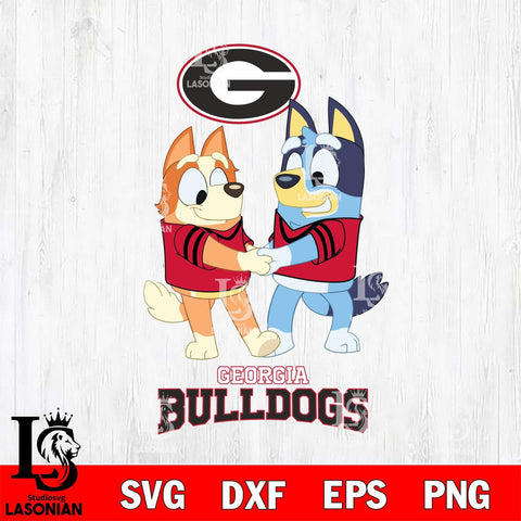 Georgia Bulldogs Bluey Chilli Dance Svg Eps Dxf Png File, Digital Download, Instant Download