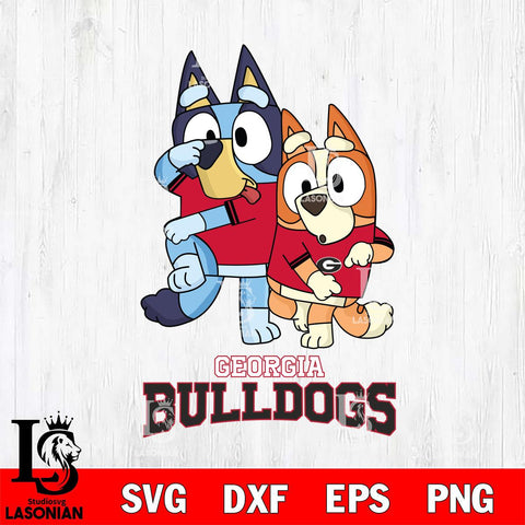 Georgia Bulldogs Bluey Chilli Dance Mode Svg Eps Dxf Png File, Digital Download, Instant Download