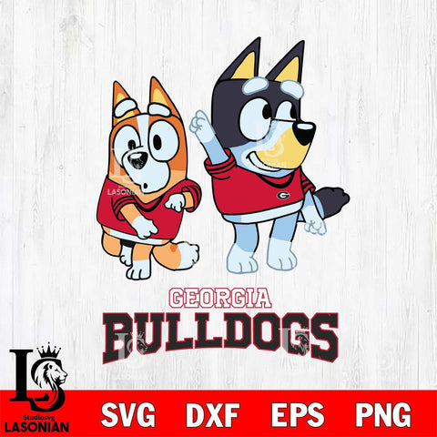 Georgia Bulldogs Bluey Chilli Mode Dance Svg Eps Dxf Png File, Digital Download, Instant Download
